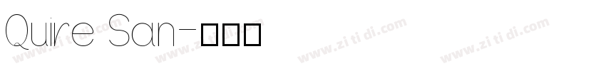 Quire San字体转换